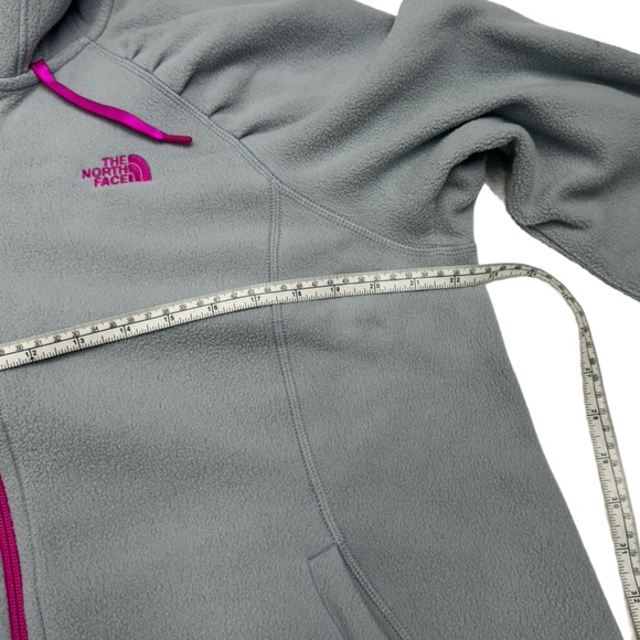 The North Face Grey Full Zip Hooded Fleece Size XL - Picture 7 of 7